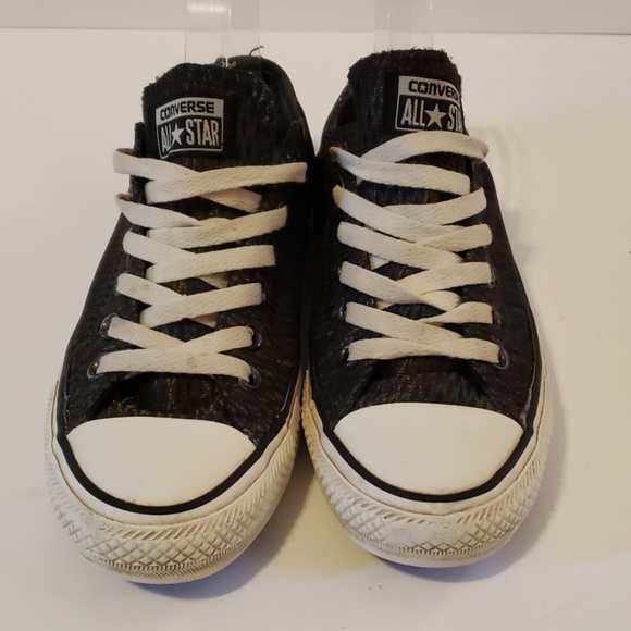Converse Shoes - CONVERSE All Star Black Metallic Low Top size 7